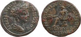 MYSIA. Miletopolis. Commodus 180 - 192 AD. AE medallion. Coined under the strategist Eutyches Alexandros. Obv : AΥ KAI Λ AΥΡH - KOMOΔOΣ, draped bust w...