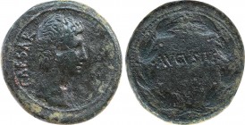 SELEUCIS & PIERIA. Antioch. Augustus (27 BC-14 AD). Ae As.
Obv: CAESAR.
Bare head right.
Rev: AVGVSTVS.
Legend within wreath.
RPC 4100; McAlee 190.
Co...