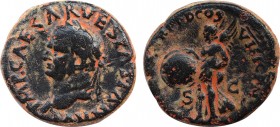 VESPASIAN (69-79). Semis. Uncertain mint in Asia Minor, possibly Ephesus.
Obv: IMP CAESAR VESPASIAN AVGVST.
Laureate head right Left.
Rev: PON MAX ...