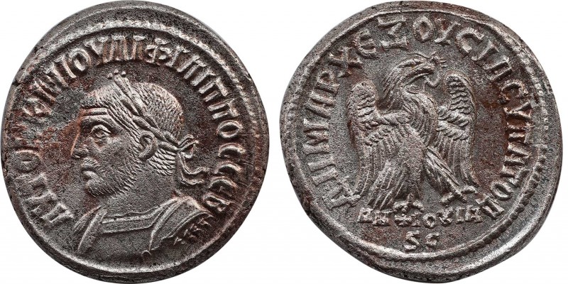 SELEUCIS & PIERIA. Antioch. Philip II (247-249). Tetradrachm.
Obv: AYTOK K M IOY...