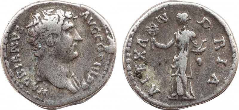 HADRIAN (117-138). Denarius. Rome. "Travel Series" issue.
Obv: HADRIANVS AVG CO...