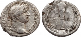 CAPPADOCIA. Caesarea. Hadrian (117-138). Didrachm.
Obv: ΑΔΡΙΑΝΟC CEBACTOC.
Laureate head right.
Rev: ΥΠΑΤΟC Ι ΠΑΤΗΡ ΠΑΤΡΙΔΟC.
Club flanked by star and...