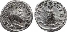 CARACALLA (198-217). Denarius. Rome.
Obv: ANTONINVS PIVS AVG GERM.
Laureate head right.
Rev: VENVS VICTRIX.
Venus standing left, holding victoriola an...