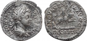 CARACALLA (198-217). Denarius. Rome.
Obv: ANTONINVS PIVS AVG.
Laureate and draped bust right.
Rev: INDVLGENTIA AVGG / IN CARTH.
Dea Caelestis riding l...