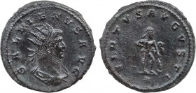 GALLIENUS (253-268). Antoninianus. Antioch.
Obv: GALLIENVS P F AVG.
Radiate and cuirassed bust right.
Rev: VIRTVS AVGVSTI.
Hercules standing right, ho...