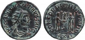 DIOCLETIAN (284-305). Antoninianus. Heraclea.
Obv: IMP C C VAL DIOCLETIANVS AVG.
Radiate, draped and cuirassed bust right.
Rev: CONCORDIA MILITVM / S ...