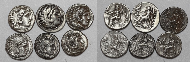 6 Alexander III Drachm Lots.