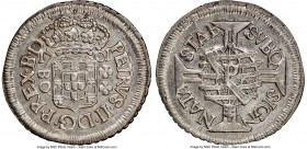 Pedro II Pair of Certified 80 Reis NGC, 1) 80 Reis 1696-(B) - AU Details (Plugged), Bahia mint, KM77 2) 80 Reis 1701-P - AU Details (Cleaned), Pernamb...