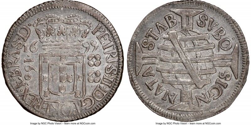 Pedro II Pair of Certified 160 Reis NGC, 1) 160 Reis 1695-(B) - XF40, Bahia mint...