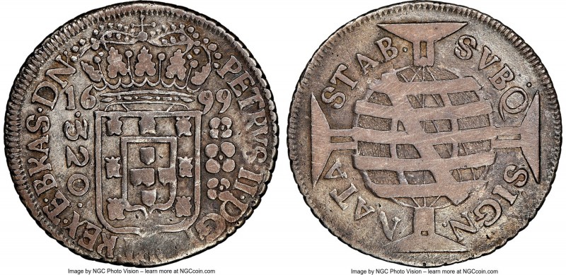 Pedro II 3-Piece Lot of Certified 320 Reis NGC, 1) 320 Reis 1699-(R) - XF Detail...