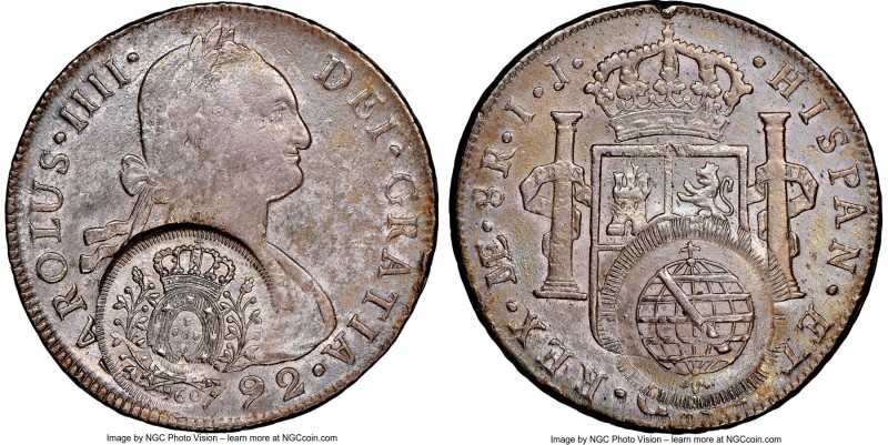 Minas Gerais. João Prince Regent Counterstamped 960 Reis ND (1808) VF Details (C...
