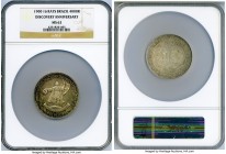Republic "Discovery Anniversary" 4000 Reis 1900 MS62 NGC, KM502.1. Commemorating the 400th anniversary of the discovery of Brazil by Pedro Alvares Cab...