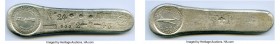 Republic silver "Santos-Dumont Flight Anniversary" Commemorative Bar 1956 UNC, cf. Unusual Word Coins, pg. 67, Type XII. 90mm. 84.42gm. Stamped "S[fle...