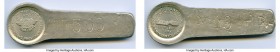 Republic silver "Opening of Santos Dumont Museum" Commemorative Bar 1957 UNC, cf. Unusual Word Coins, pg. 67, Type XIII. 79mm, 75.50gm. Stamped "N", "...