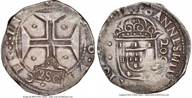 Alfonso VI Counterstamped 250 Reis ND (1663) AU50 NGC, Lisbon mint, KM434.1, Gomes-42.03. C/S (AU Strong). Type III countermark. Counterstamped upon e...