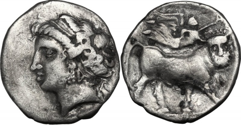 Greek Italy. Central and Southern Campania, Neapolis. AR Didrachm, c. 275-250 BC...