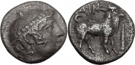 Continental Greece. Thrace, Ainos. AR Diobol, 440-412 BC. Head of Hermes right, wearing petasos. / Goat right, before, club. SNG Cop. 407-408. AR. 1.1...