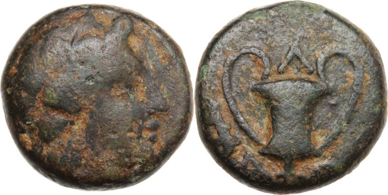 Continental Greece. Thrace, Alopekonnesos. AE 12 mm, late 4th century BC. Head o...