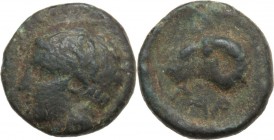 Greek Asia. Troas, Gargara. AE 9 mm, 4th century BC. Head of Apollo left, laureate. / Head of ram left. cf. Naumann, auction 66, lot 150 (3. June 2018...