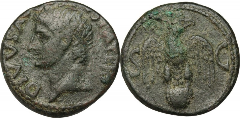 Divus Augustus (died 14 AD). AE As, struck under Tiberius, 34-37. Head left, rad...