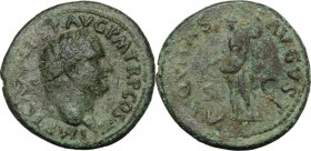 Titus (79-81). AE As. Struck 80-81 AD. Laureate head right. / Aequitas standing left, holding scales and rod. RIC II 121. AE. 11.09 g. 28.50 mm. Nice ...