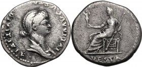 Julia Titi, daughter of Titus (died 90 AD). AR Cistophorus, Ephesus mint (or Rome for circulation in Asia). Struck under Domitian, 82 AD. IVLIA AVGVST...