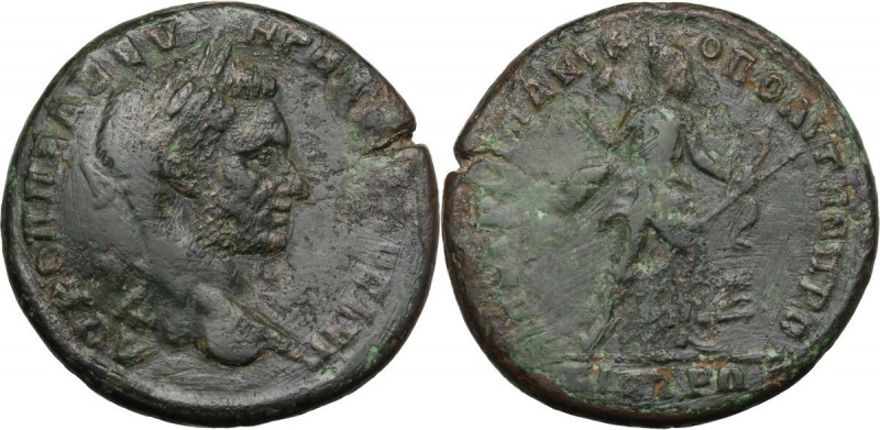 Macrinus (217-218). AE 27 mm. Nicopolis ad Istrum mint (Moesia Inferior). Laurea...