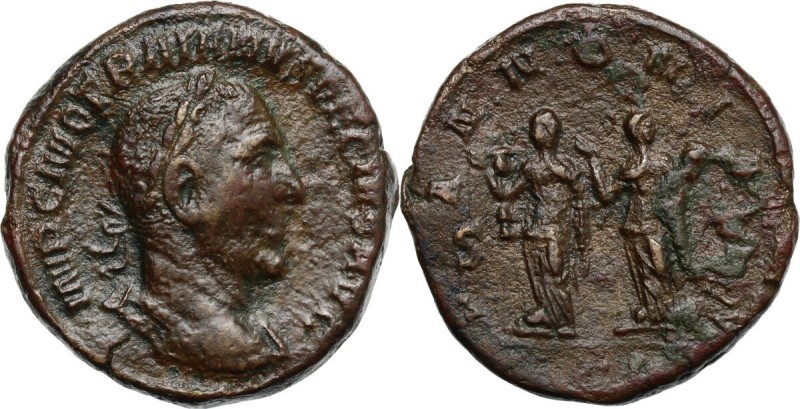 Trajan Decius (249-251). AE Sestertius. Bust right, laureate, draped, cuirassed....