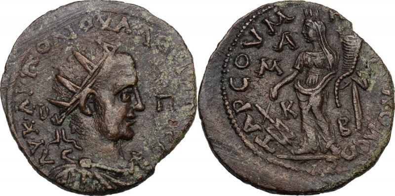 Valerian I (253-260). AE 32 mm, Cilicia, Tarsus mint. Bust right, radiate, drape...