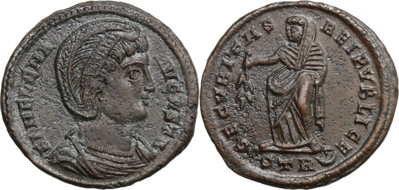 Helena, mother of Constantine I (Augusta 324-330). AE 19 mm, 326 AD, Trier mint....