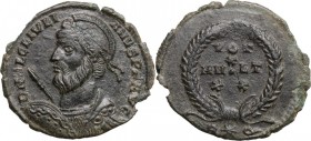 Julian II (360-363). AE 21 mm, Rome mint. Bust left, helmeted, cuirassed, holding shield and spear. / VOT/X/MVLT/XX within wreath. RIC VIII 328. AE. 2...