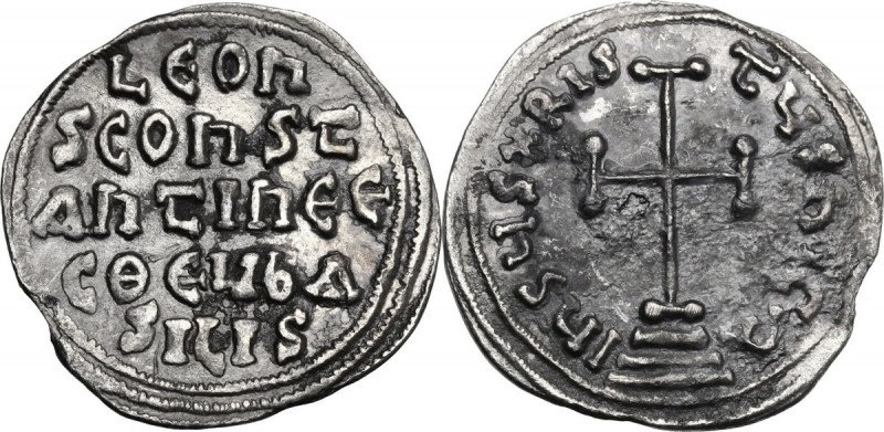 Leo IV the Khazar, with Constantine VI (775-780). AR Miliaresion. Constantinople...