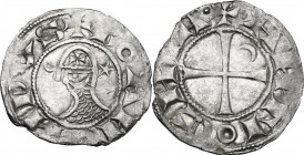 Antioch. Bohemond III, Majority (1163-1201). AR Denier. Malloy 65; Metcalf 381-382. AR. 0.71 g. 17.00 mm. A very attractive specimen. About EF.