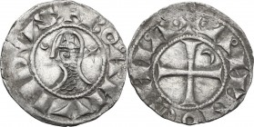 Antioch. Bohemond III, Majority (1163-1201). AR Denier. Malloy 65; Metcalf 381-382. AR. 0.80 g. 18.00 mm. A very attractive specimen. About EF.