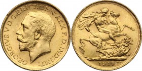 Australia. George V (1910-1936). Sovereign 1917, Sidney mint. Fried. 38. AV. 22.00 mm. Good VF.