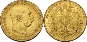 Austria. Franz Joseph (1848-1916). AV 20 Corona 1915, restike. Fried. 509R. AV. 21.00 mm. EF.