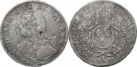 France. Louis XV (1715-1774). AR Écu, 1731 L, Bayonne mint. KM 486.12. AR. 28.26 g. 41.00 mm. Toned. About VF/VF.