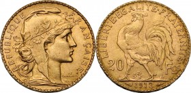 France. Third republic (1870-1940). 20 Francs 1912. Fried. 596a; Gad. 1064a. AV. 21.00 mm. EF.