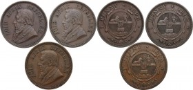 France. Mixed lot of four (4) AR coins: Louis Philippe 5 francs 1835 A and 1839 B; Louis Napoleon 5 francs 1852 A; Napoleon III 5 francs 1870. AR. VF:...