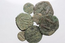 The Byzantine Empire. Multiple lot of seven (7) unclassified AE coins. AE. Fair:F.