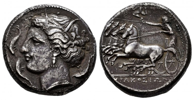 Sicily. Syracuse. Tetradrachm. 317-310 BC. Tiempos de Agathokles. (Lerardi-68). ...
