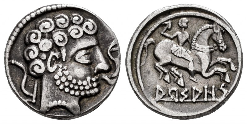 Arsaos. Denarius. 120-80 BC. Area of Navarra. (Abh-139). (Acip-1659 var). Anv.: ...
