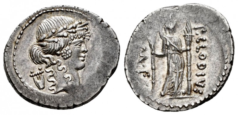 Claudia. P. Claudius M.f. Turrinus. Denarius. 42 BC. Rome. (Ffc-569). (Craw-494/...