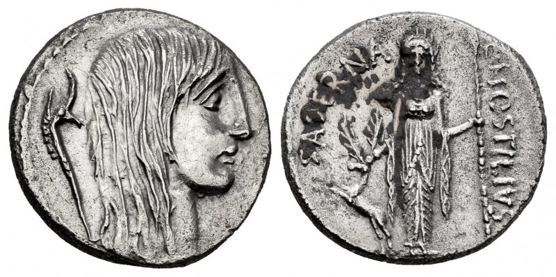 Hostilius. L. Hostilius Saserna. Denarius. 48 BC. Rome. (Ffc-756). (Craw-448/3)....