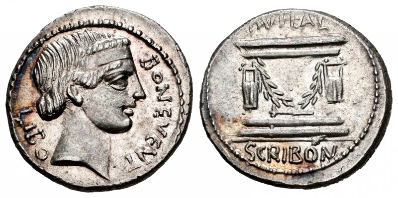 Scribonius. L. Scribonius Libo. Denarius. 62 BC. Rome. (Ffc-1102). (Craw-416/1a)...