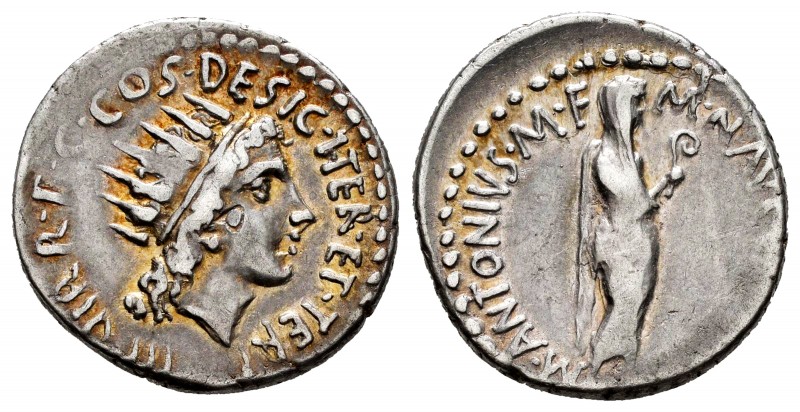 Mark Antony. Denarius. 38 BC. Mint moving. (Ffc-19). (Craw-533/2). (Bmc-165). An...