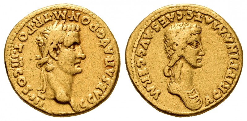 Caligula (Gaius) and Agrippina. Aureus. 40 AD. Lugdunum. (Ric-21). (Cal-327). (C...