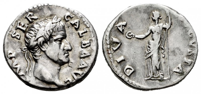 Galba. Denario. 68-69 AD. Rome. (Spink-2102). (Seaby-52a). Anv.: IMP SER GALBA A...