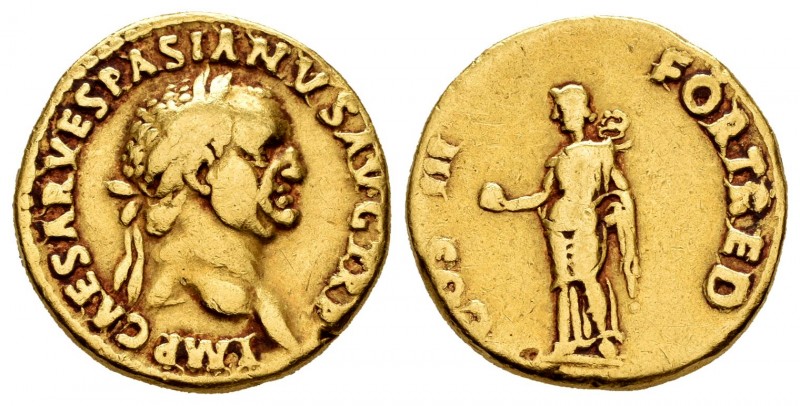 Vespasian. Aureus. 71 AD. Lugdunum. (Ric II-1110). (Cal-613a). (Bmcre-382). Anv....