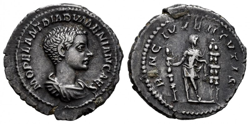 Diadumenian. Denarius. 217-218 AD. Rome. (Ric-102 Macrinus). (Bmcre-87 Macrinus)...